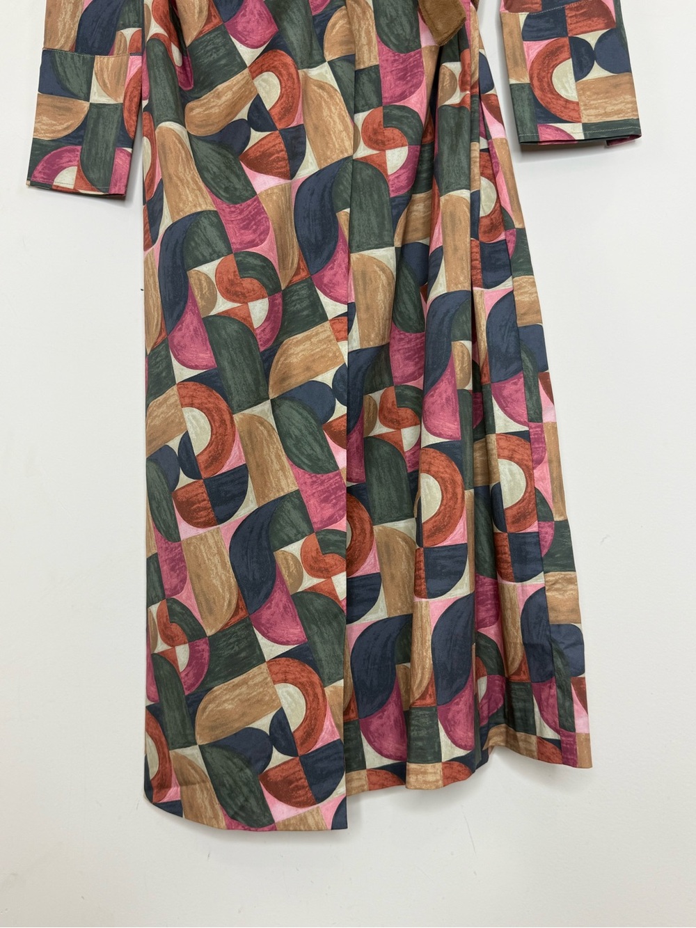 J. McLaughlin Mercer Midi Wrap Dress Size S Geometric Print Long Sleeve NWT - Picture 8 of 16